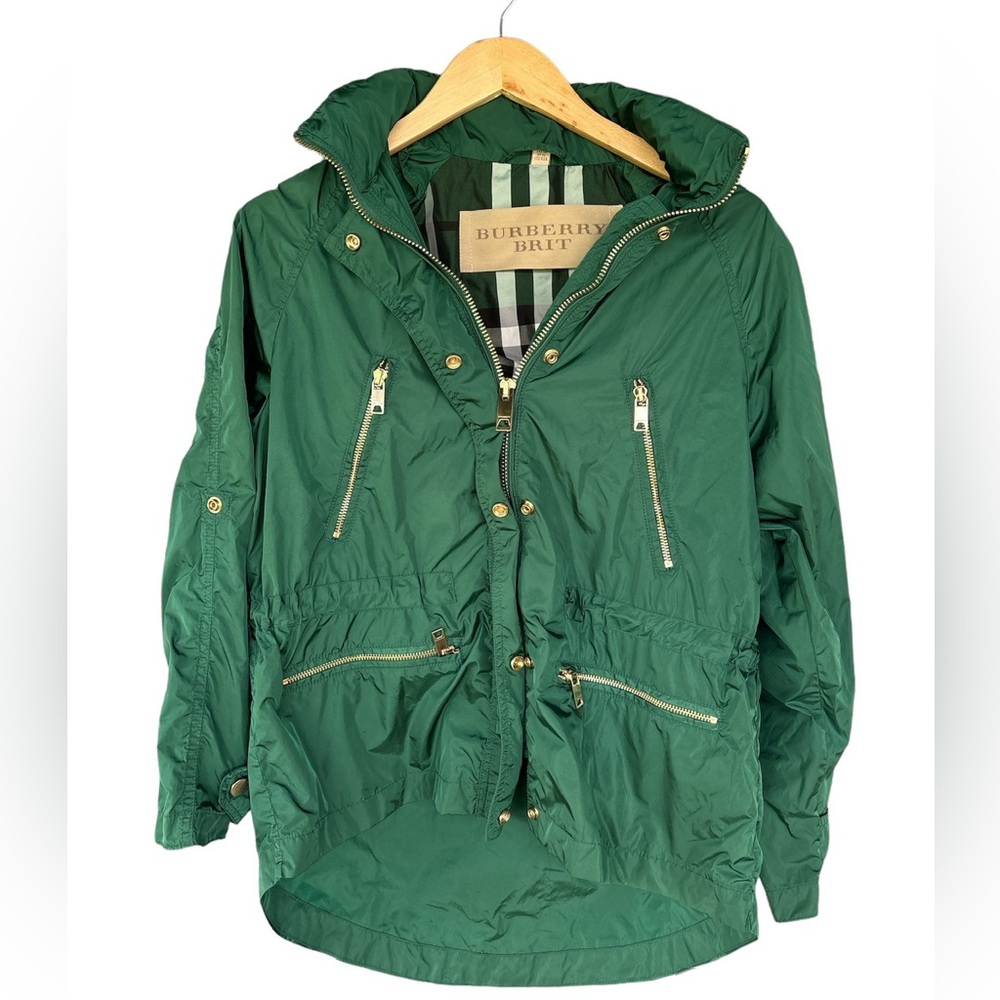 Authentic Burberry Women’s Lightweight Windbreaker Jacket Size 6 Full Zip